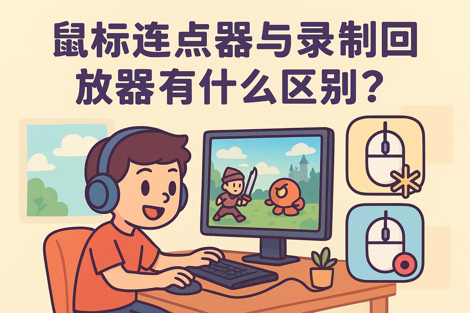 鼠标连点器和鼠标录制回放器有什么区别?
