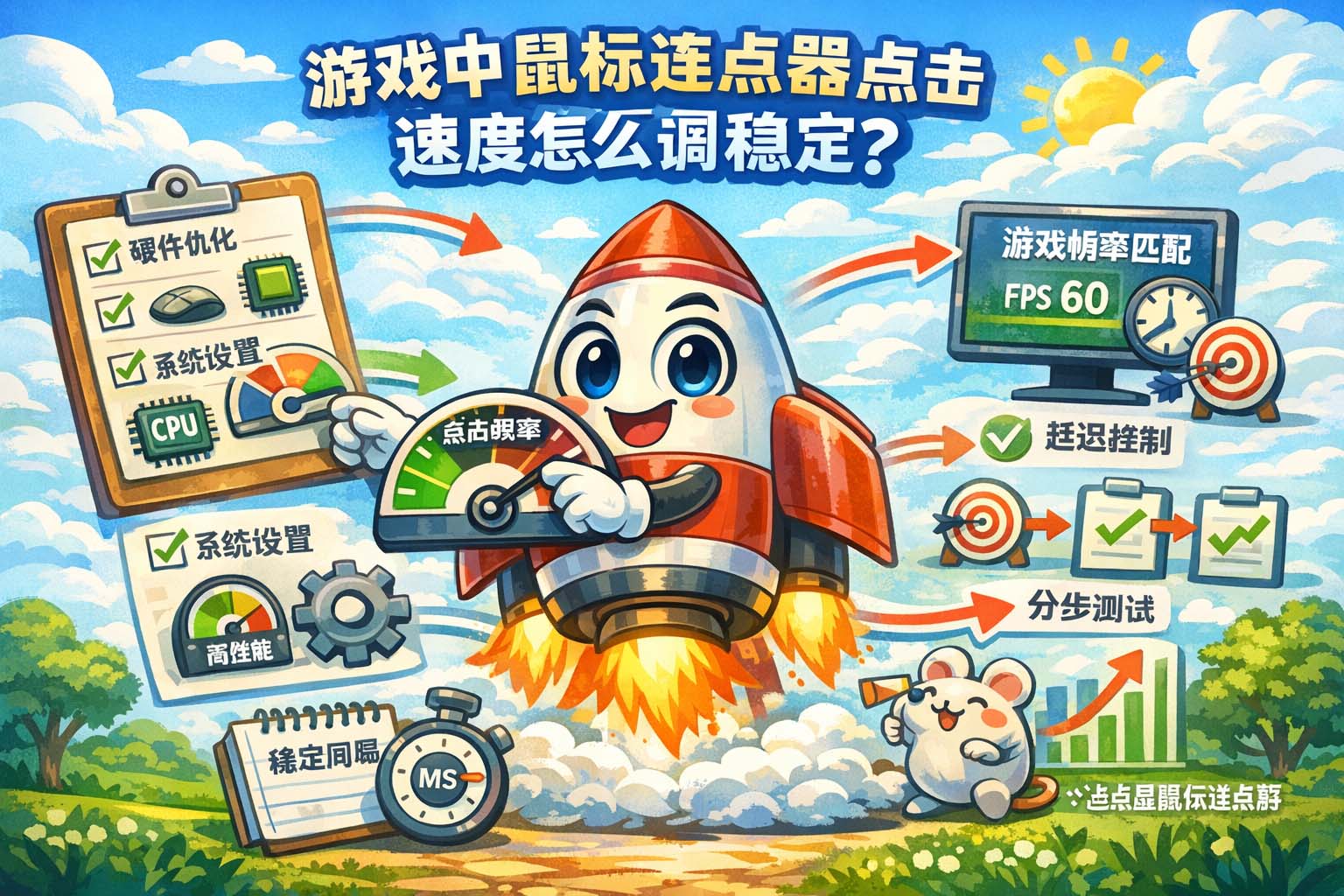 游戏中鼠标连点器点击速度怎么调最稳定?