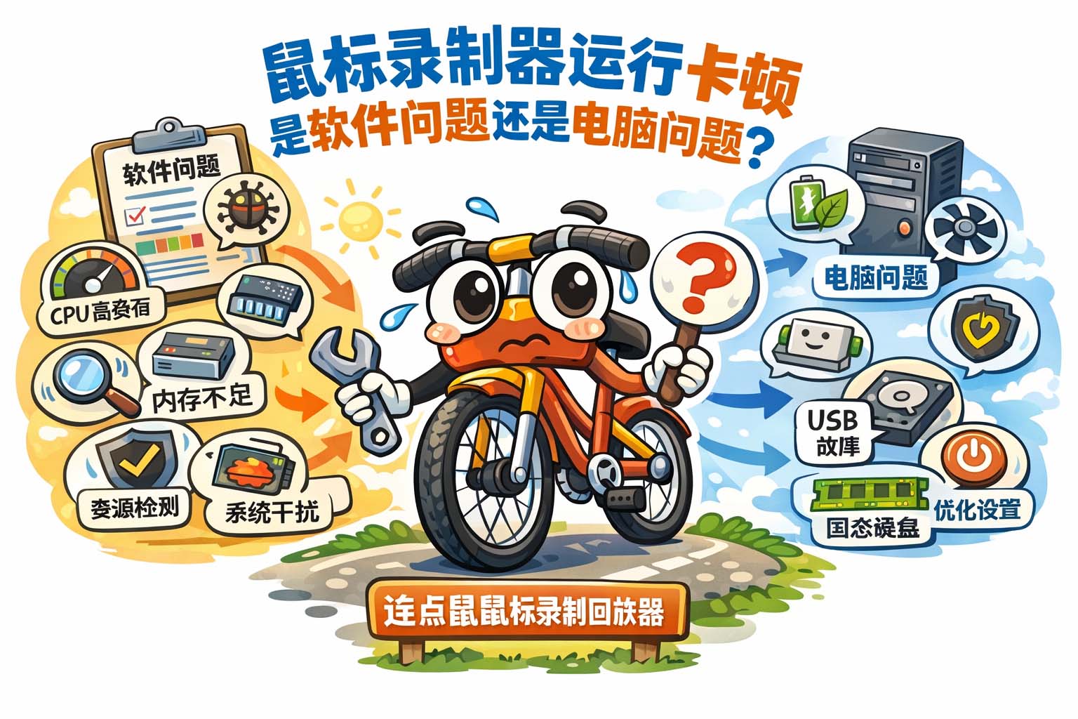 鼠标录制器运行卡顿是软件问题还是电脑问题?