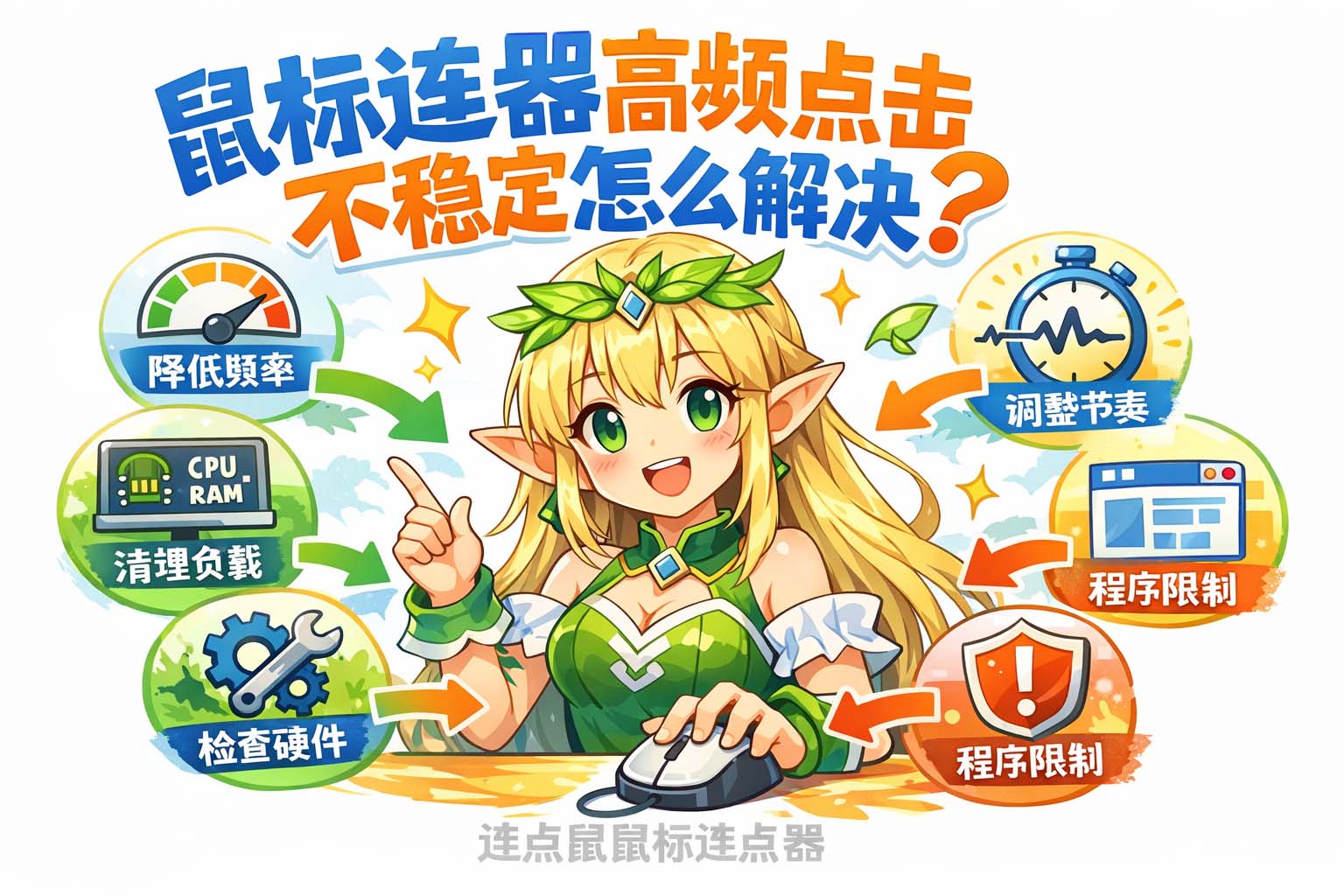 鼠标连点器高频点击不稳定怎么解决?